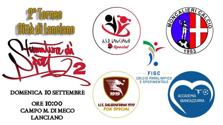 2° Torneo Città di Lanciano – Sfumature di Sport 2023. Due giornate di sport alla scoperta del territorio frentano.