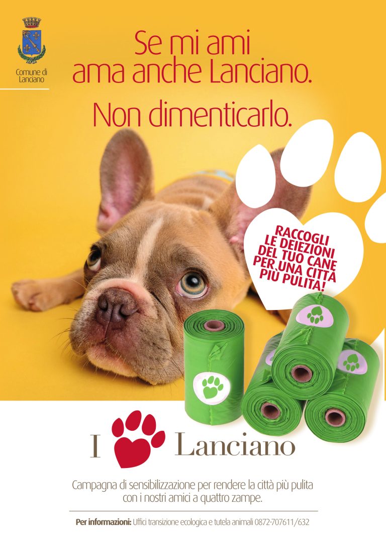“Se mi ami ama anche Lanciano”: la campagna di sensibilizzazione per gli amici a 4 zampe