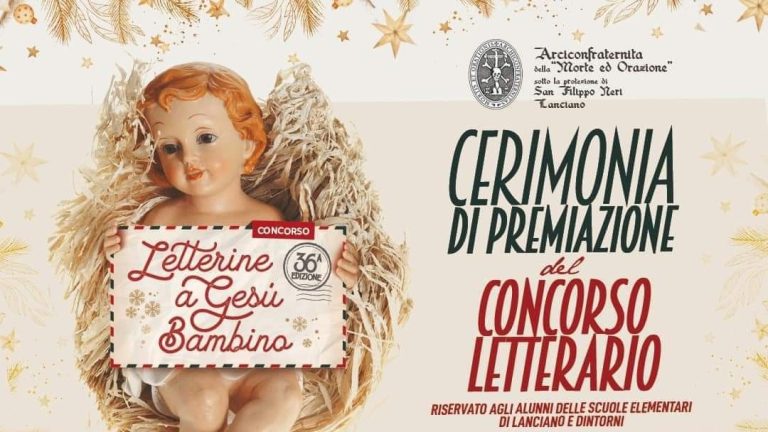 “Letterine a Gesù Bambino”, mercoledì 20 la premiazione