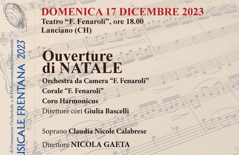 “Ouverture di Natale”, gli auguri in musica dell’Estate Musicale Frentana