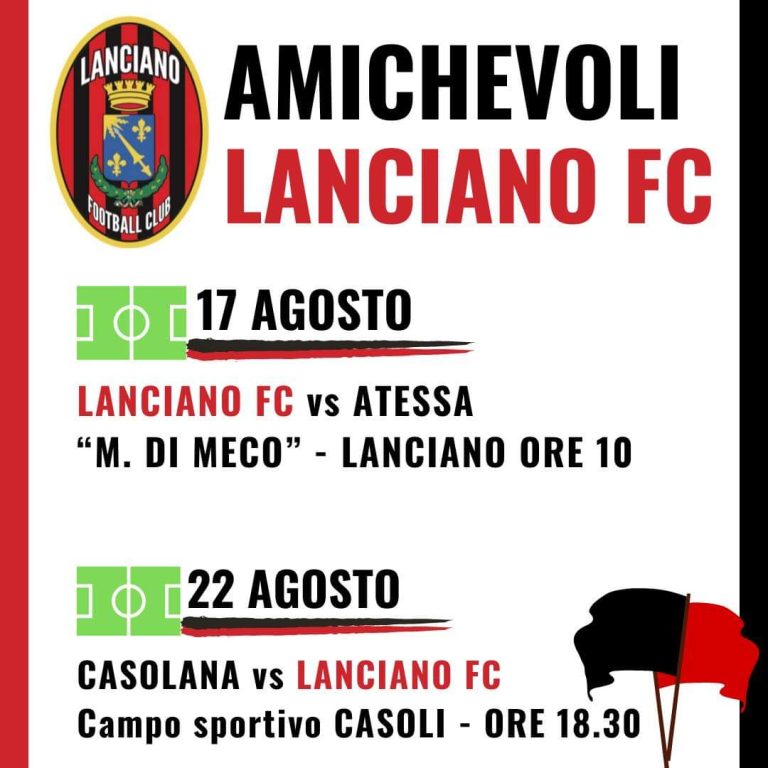 Lanciano FC, ecco le prossime amichevoli del pre campionato