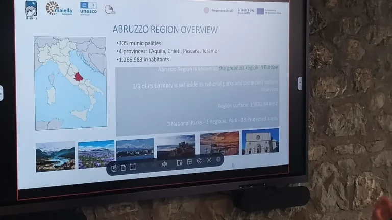 Regione Abruzzo e Parco Maiella a Patrasso per il meeting europeo Regenera4MED, progetto sul turismo rigenerativo mediterraneo