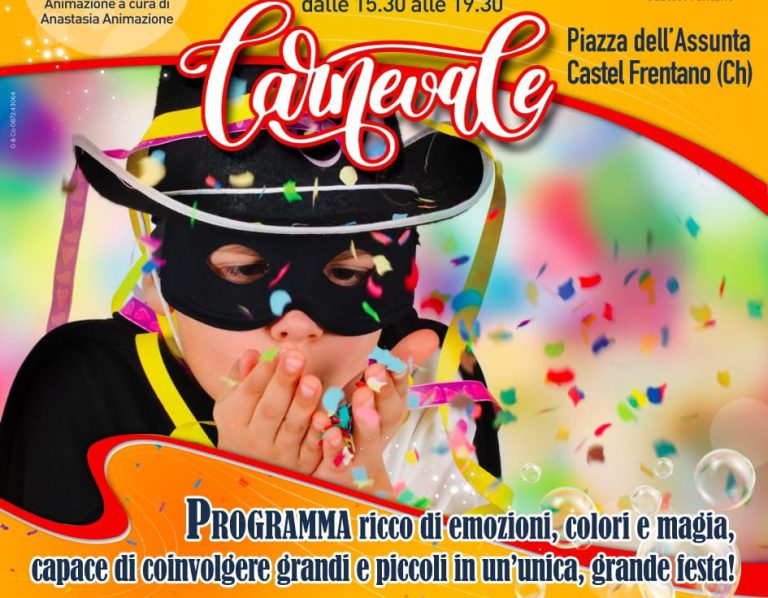 Martedì 17 festa e colori con il Carnevale di Castel Frentano